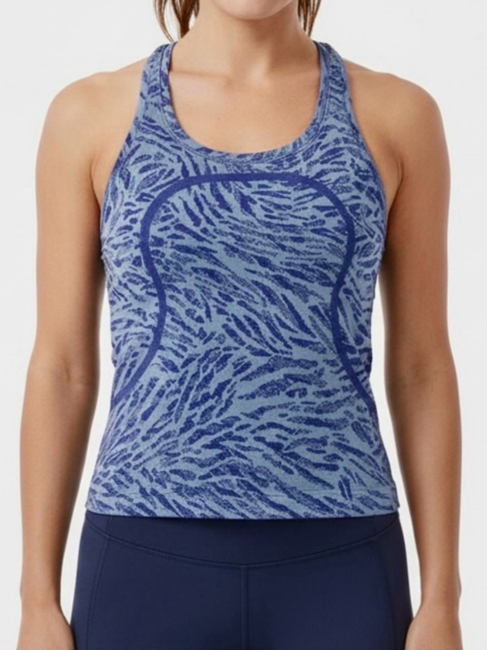 Lululemon Swiftly Tech Tank Top 2.0 Race Length Size 8 Clash Psychic Blue Linen